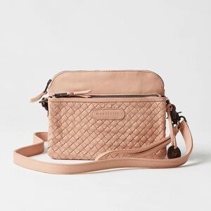 NWOT Wanderers Blush Woven Crossbody Bag